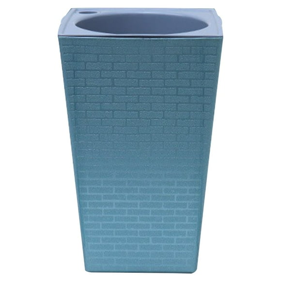 Heavy Duty Tall Planter, Indoor/Outdoor Grande Plant, Tree, Flower Pot, Modern Design, Built-in Drainage, Blue