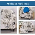 thumbnail image 4 of Club Chair Slipcover 2 Piece Stretch Tub Chair Cover Round Barrel Chair Covers Non Slip Armchair Covers Couch Covers with Elastic Bottom for Bar Counter Living Room (35), 4 of 7