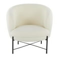 thumbnail image 5 of LumiSource Black Metal, White Sherpa Chloe Accent Chair, 5 of 8