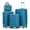 Blue, variant on DECMAY 4-Piece PP Spinner Luggage Set | 20" 24" 28" Suitcases + 14" Cosmetic Case | Lightweight Hardshell Carry-On Luggage
