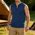 thumbnail image 2 of Men's Sleeveless Pocket T-Shirt Tank Top Muscle Tee V-Neck Casual Sports Shirts Moisture Wicking Quick Dry Breathable Summer Gym Workout Running Outdoors Essentials | JASKFLY,Navy S, 2 of 9