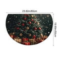 thumbnail image 3 of Uutvery Household Absorbent Nonslip Foot Mat Christmas Carpet Entrance Door Semicircle Mat Dirt Proof Bathroom Kitchen Decor Floor Mat for Home Shop Holiday Decor 23.62x19.69 Inch, 3 of 6