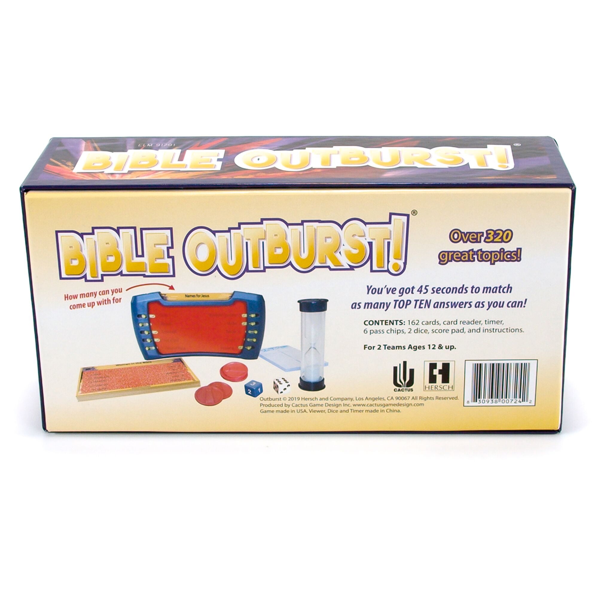 Cactus Games - Bible Outburst, the Explosive Game of Top Ten Lists, Board Game, 2+ Players, Ages 8+