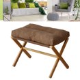 thumbnail image 1 of Foldable X Leg Soft Cushioned Foot Stool Multifunctional Foot Rest with Soft Cushion, 1 of 7