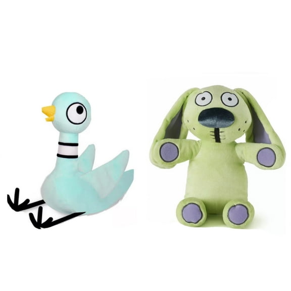 Knuffle Bunny Rabbit & Pigeon Set 14" Stuffed Animal Plush Soft Kohls Mo Willems New