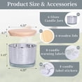 thumbnail image 3 of Jar Simeitol, tarro para velas, plateado moteado, 16 onzas, 6 unidades con tapas de bambú, 3 of 8