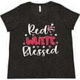 thumbnail image 3 of Inktastic 4th of July Red White Blessed Fireworks Women's Plus Size T-Shirt, 3 of 5