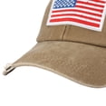 thumbnail image 3 of Lispipm Classic Low Profile Baseball Cap for Men Women Adjustable Cotton Hats with USA Flag Pattern Unisex Outdoor Sport Caps Brown, 3 of 6
