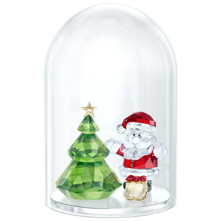 Swarovski Bell Jar - Christmas Tree & Santa