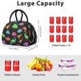 thumbnail image 5 of Dinosaur and Silhouette Black Pattern Insulated Lunch Bag,Leakproof Large Capacity Lunch Box for Work,Picnic or Travel,11.4 X 6.7 X 8.3 Inches, 5 of 6