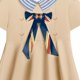 thumbnail image 5 of Vestido Ropa infantil Cos con botones, ropa de juego de rol para niñas, traje de fiesta de gran tamaño Kuymtek Caqui 6-7- años para Niña, 5 of 6