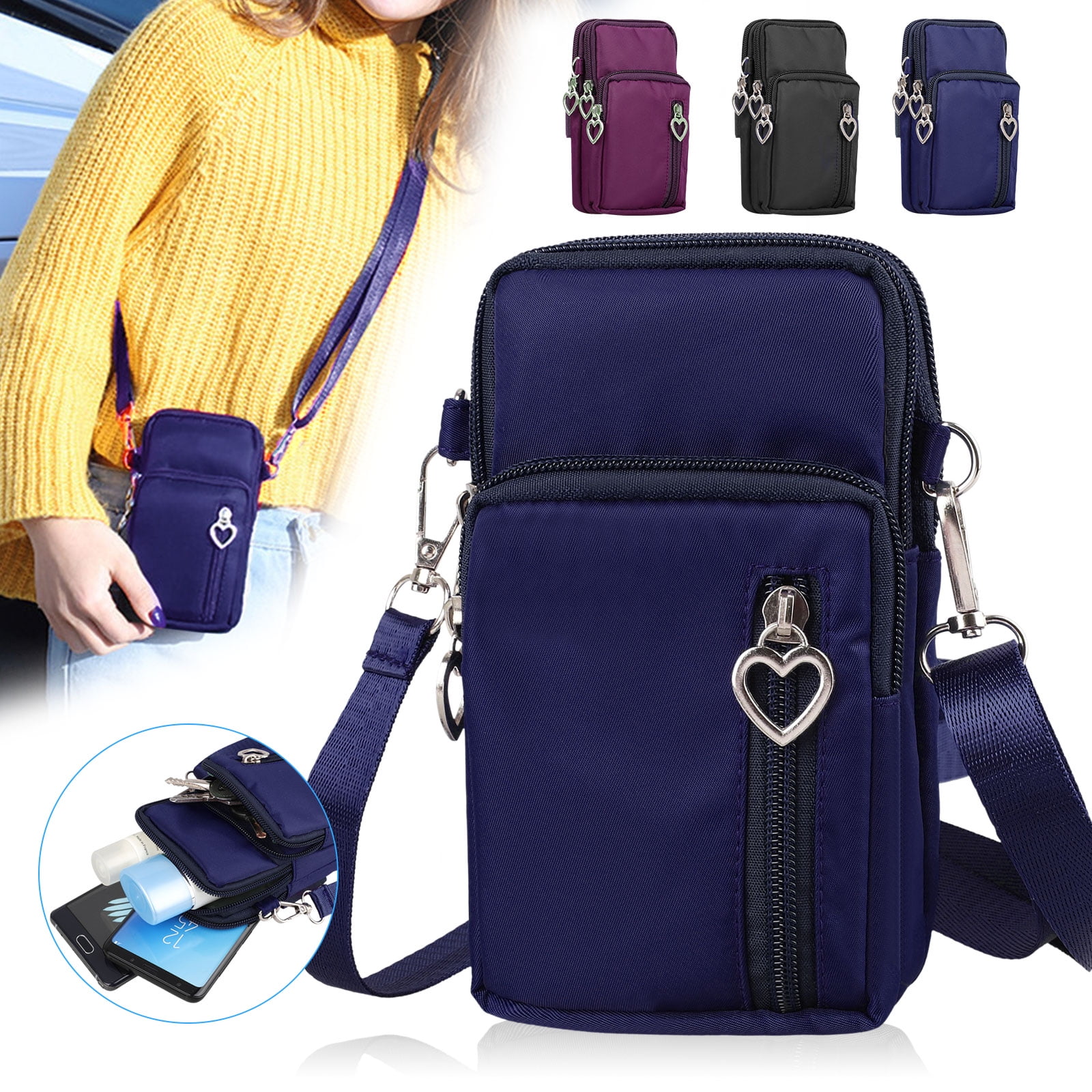 TSV Small Crossbody Cell Phone Pouch Purse for Women, Waterproof Mini