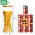 thumbnail image 6 of Glass Spaghetti Pasta Storage Containers with Lids 80oz Set of 3, Tall Clear Airtight Food Storage Jar with Lid for Noodles Flour Oat Cereal Sugar Beans, Sqaure Spaghetti Pantry Containers, 6 of 6