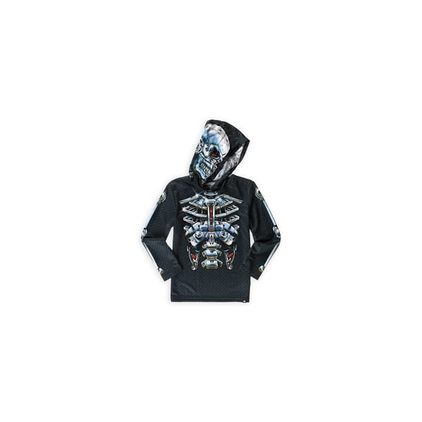 BROTHERS Sudadera con capucha y estampado de personajes para niños, negro, XS (7)