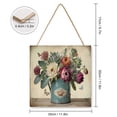 thumbnail image 2 of Succulent Bouquet Home Wood Sign Wall Decor, Rustic Hanging Home Decor Signs Farmhouse Decorative Floral Wall Art Plaque for Bedroom Living Room Bathroom Kitchen 12"x12", 2 of 8