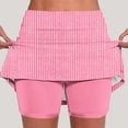thumbnail image 2 of Lcziwo Athletic Shorts for Women High Waisted Stretchy Stripes Print Skirt Tennis Golf Workout Running Casual Skorts 2026 Hot Pink,XL, 2 of 6