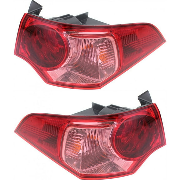 CarLights360: For Acura TSX Tail Light 2011 12 13 2014 Pair Driver and Passenger Side w/ Bulbs Replaces AC2804100   AC2805100