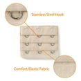 thumbnail image 4 of INSPIRE CHIC Women's 3 Hook 3 Row Bra Extenders Stretchy Bra Strap Buckle Hooks Bra Band Apricot 5, 4 of 5