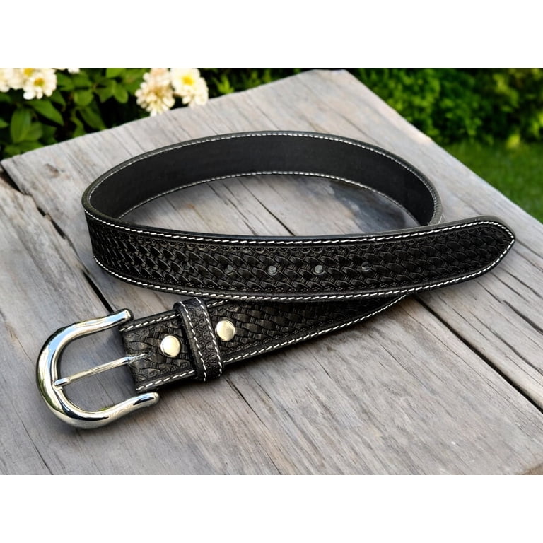 Unisex Western Cowboy Belt with Interchangeable Buckle 1.5\