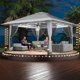 thumbnail image 3 of Waterproof portable screened canopy tent con double vented roof y carry bag, effortless setup para patio, backyard, garden, 3 of 5