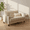 Beige, variant on 50" Small Loveseat Sofa, Comfy Corduroy Sofa Couch with Spring Cushion & Solid Wood Frame, Tool-Free Assembly for Living Room/Bedroom, Green
