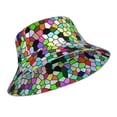 thumbnail image 2 of Kdxio Reflective Bucket Hat - Colorful Tie Dye Stained Glass Print Bucket Hat for Men,Women, 2 of 9