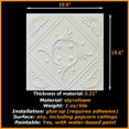 thumbnail image 4 of 20x20 Styrofoam Ceiling Tiles Glue-Up Decorative Panels for Easy DIY Install, Home & Basement Renovation. R2 Anet Wreath, Plain White, Lot/8, 4 of 8