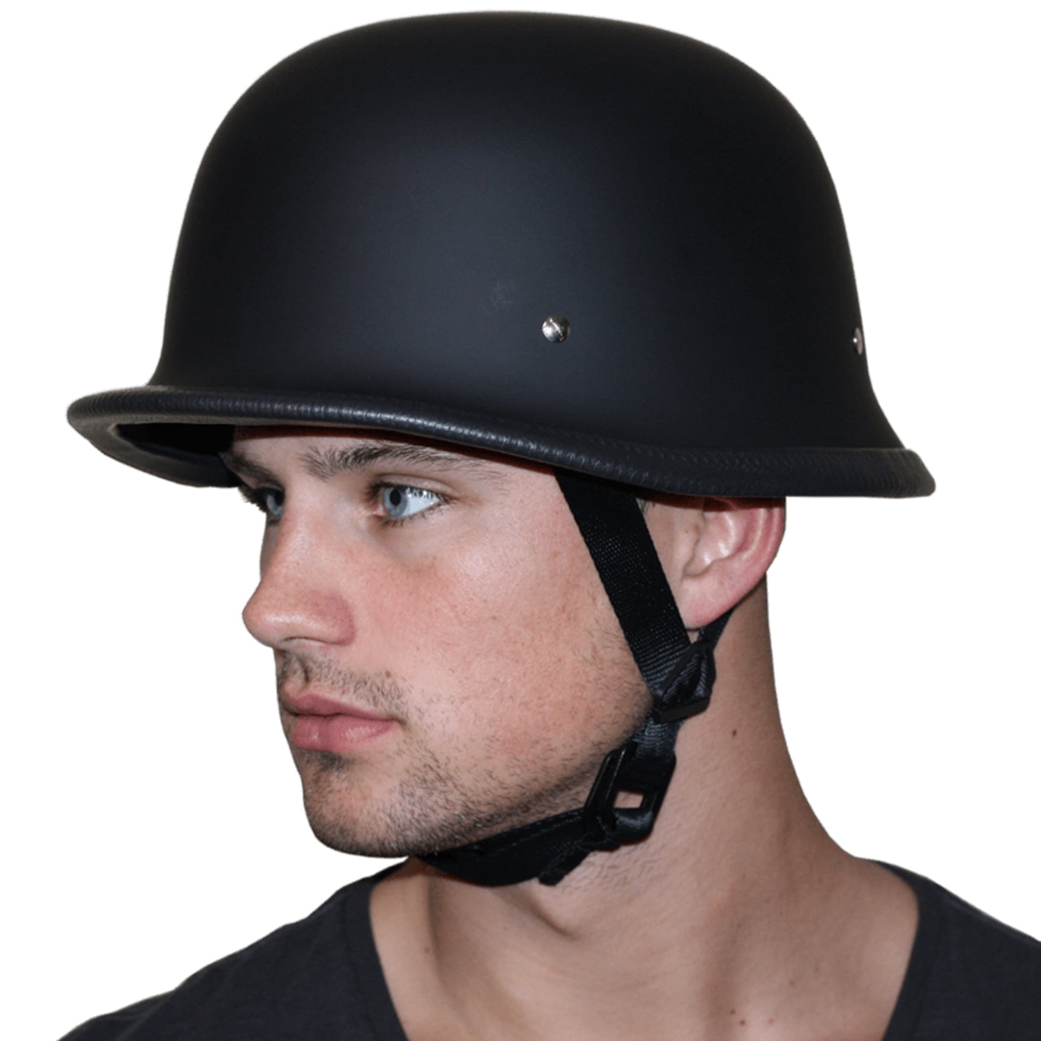 Daytona Helmets Novelty German Motorcycle Helmet, Medium, Dull Black