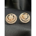 thumbnail image 2 of Hallmark 14K Rose Gold 1.50 Cts Round Brilliant Cut Pave Diamonds Stud Earrings, 2 of 12