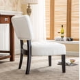 thumbnail image 4 of Ivory Tufted Accent Chair - Oversized Blended Leather Seating | Living Room & Bedroom Chair (27"W x 31"D x 34"H), 4 of 6