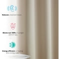 thumbnail image 3 of THD Virginia 100% Blackout Grommet Total Privacy Curtain Panels - Window Curtains for Living Room Bedroom - Set of 2 (Beige, 52 W x 96 L), 3 of 6