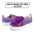 thumbnail image 6 of Bocca Kid's Slip on Sneakers A1-Purple Girls Canvas Walking Shoes Size 12, 6 of 8