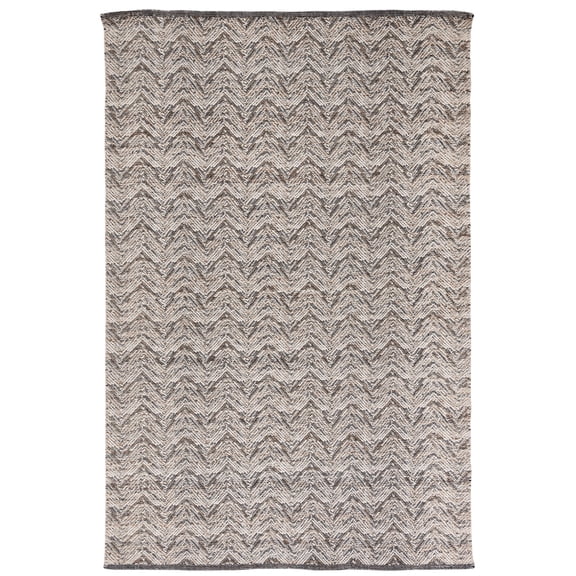 SAFAVIEH Kilim Torma Zig Zag Wool Area Rug, Beige/Black, 8' x 10'