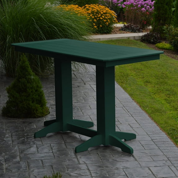 A & L Furniture Poly 72 x 33 in. Rectangle Bar Height Table