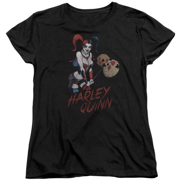 JLA Justice League Harley Hammer S/S Women's T-Shirt Black