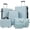 Light Blue, variant on LuckyNote 6‑Piece Travel Luggage Set, Hardshell Suitcase with Double Spinner Wheels, 14″ Cosmetic Case & Duffel Bag, Password Lock, Light Blue