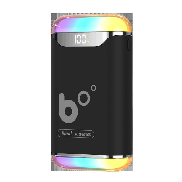 Rvkxad USB Hand Warmer, Portable Rechargeable Heater with 7-Color RGB Lighting, Camping Heater, Personal Warmer