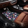 thumbnail image 6 of Yiaed Floral Rabbit Print Carpet Floor Mats for Cars, Auto Accessories Front & Rear Car Floor Mats Car Floor Foot Mat Sets of 4 Pieces, 6 of 7