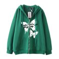 thumbnail image 4 of Dark hip hop gótico Harajuku Y2k estampado de mariposa cremallera Sudadera con capucha hombres y mujeres Harajuku chaqueta sudadera, 4 of 5