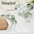 thumbnail image 4 of Letter R Throw Pillow Covers Alphabet Green Eucalyptus Leaves Plant Simple Decorative Lumbar Pillow Cover Rectangle Cushion Case for Sofa Couch Bed Living Room Bedroom 20 X 26 Inches, 4 of 9