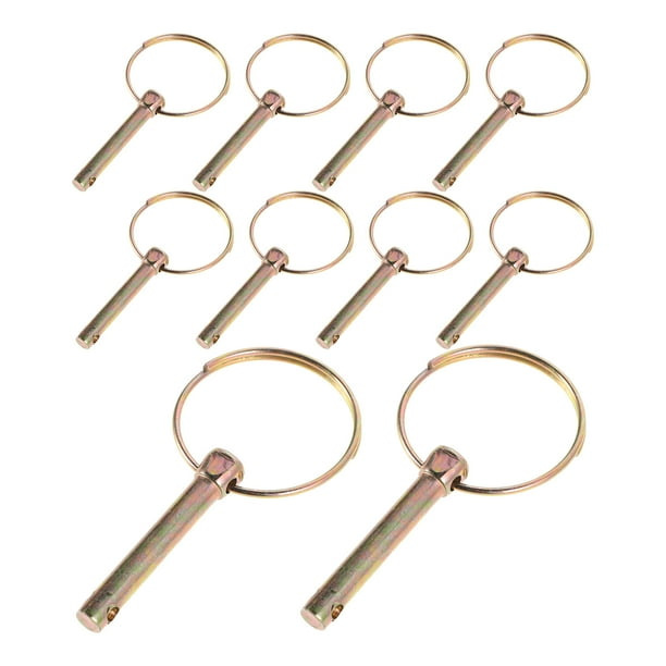BRIGHTFUFU 20 pasadores para equipos agrícolas: pasador de enganche de remolque resistente y clip de bloqueo de seguridad para tractor redondo Accesorios para maquinaria agrícola