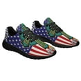 thumbnail image 5 of Irish Celtic Knot Cross Irish In My Veins American flag In My Heart Shoes Sneakers Black Size 3.5, 5 of 6