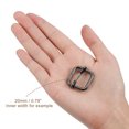 thumbnail image 4 of Deslizantes Hebillas, 50uds 5 Tamaños Metal Rectángulo Ajustador Tri-deslizante Hebilla Rodillo Pasador Correa Ajustador para Cinturón Bolsos DIY Accesorio, Oscuro Gris, 4 of 5