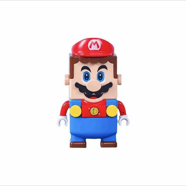 Bloques de construcción de Super Mario Bros para niños, Luigi, Buliding, figuras de acción, juguetes de montaje, mark box, muñecas, regalos de cumpleaños, spiderman