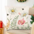 thumbnail image 4 of Flmtop 1pc Taies d'Oreiller Douces avec Fermeture à Glissière Cachée Série de Ressort Imprimé Jeter Taie d'Oreiller Fade-Résistant Coussin Cas Confortable et Doux Coussin Housse Oreillerslip Décor, 4 of 10