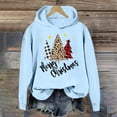 thumbnail image 4 of Merry Christmas Hoodies for Women 2025 Long Sleeve Holiday Graphic Hooded Sweatshirt Pullover Tops, 4 of 5