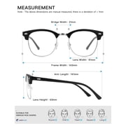 Blue Light Glasses for Women and Men,Advanced Computer Glasses,Gaming Glasses,Semi Rimless Glasses