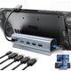 thumbnail image 1 of Base para Steam Deck, estación de acoplamiento 6 en 1 de aleación de aluminio con HDMI 2.0 mejorado 4K a 60 Hz, Gigabit Ethernet, 3 puertos USB 3.0 y puerto USB-C PD. Accesorios para Steam Deck., 1 of 8