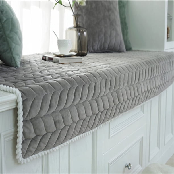 Jeogyong Alfombrilla Gruesa De Felpa Para Ventana Salediza, Cojín Antideslizante De Terciopelo De Cristal Para Ventana Salediza, Cojín Moderno Para Asiento De Banco Para Interior, Decoración De Sofá T