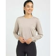 thumbnail image 4 of Real Essentials 5 Pack: Women's Dry Fit Crop Top - Long Sleeve Crew Neck Stretch Athletic Tee (Available in Plus Size), 4 of 7